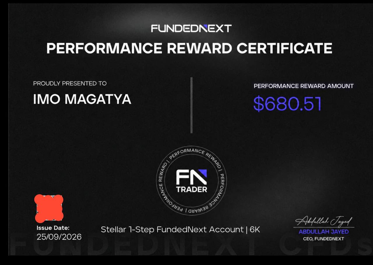 Imo Magatya FundedNext performance reward of R11 000+